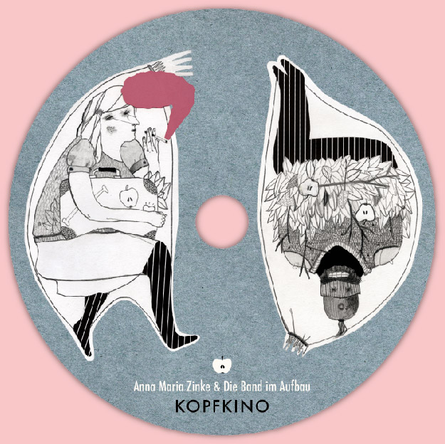 Anna Maria Zinke & Die Band im Aufbau: CD-Label vom Album Kopfkino