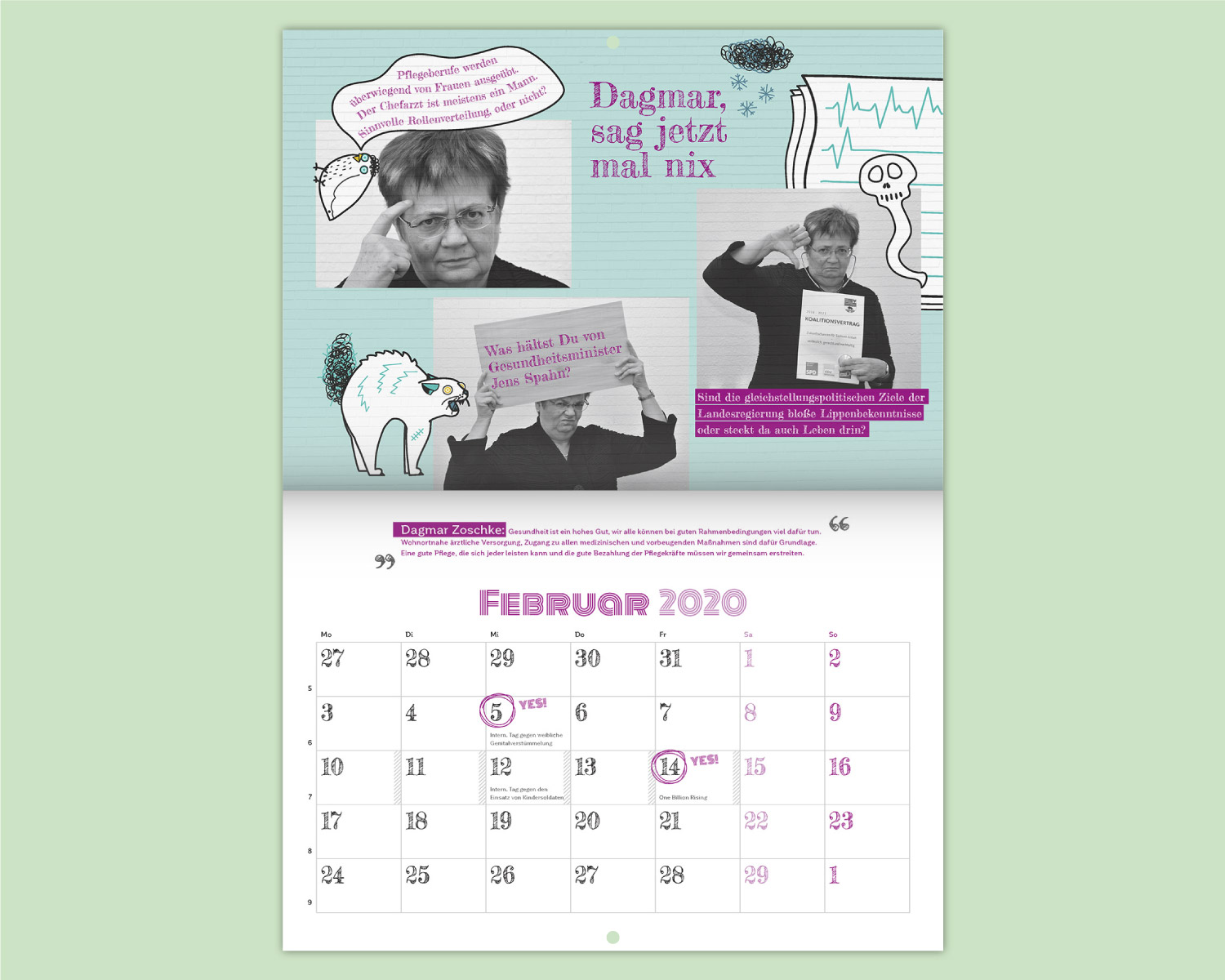 Weiberkalender 2019/2020 DIE LINKE Seite Februar